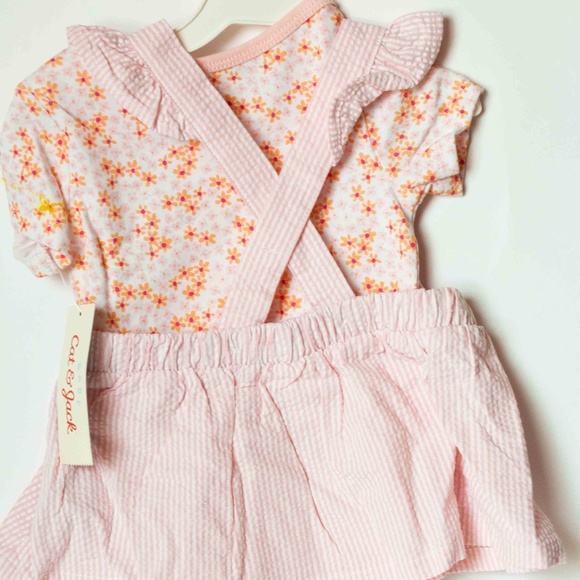 NWT Cat & Jack 3-6 m 2 Pieces Dress Onesie Easter - Picture 3 of 3